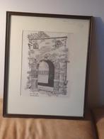 Poort Cornelia Quackshofje Bert Bokkers Vlissingen, Antiek en Kunst, Kunst | Litho's en Zeefdrukken, Ophalen