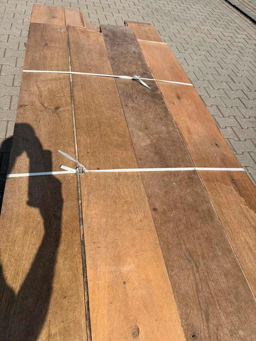 38 m2 massief eiken parkervloer ,20 cm breed 2 cm dik, Doe-het-zelf en Verbouw, Vloerdelen en Plavuizen, Gebruikt, Vloerdelen of -planken