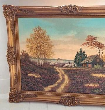 Schilderij 65x85 J. Pronk Landschap Herder Doek Lijst Kunst beschikbaar voor biedingen