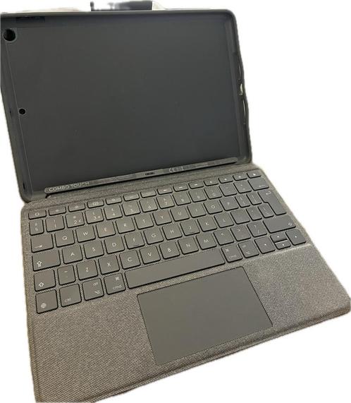 Logitech Combo Touch voor Ipad, Computers en Software, Tablet-hoezen, Zo goed als nieuw, Bescherming voor- en achterkant, Verzenden