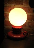retro oranje lamp bed lamp blaker space age lamp goudvis uil, Huis en Inrichting, Lampen | Tafellampen, Glas, Gebruikt, Ophalen of Verzenden