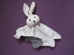 BAMBINO Knuffeldoekje KONIJN. WIT - BLAUW GESTREEPT **Nieuw*, Ophalen of Verzenden, Nieuw, Konijn