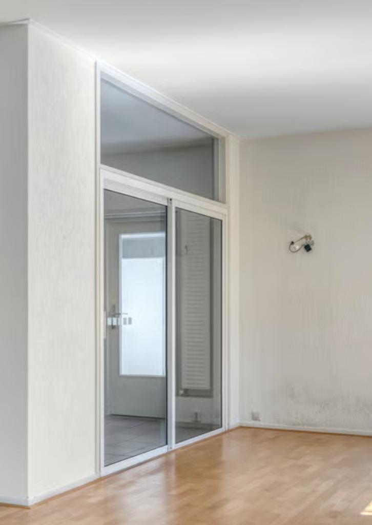 Glazen schuifdeur 216 cm breed 204 cm hoog, Doe-het-zelf en Verbouw, Deuren en Horren, Binnendeur, 200 tot 215 cm, Schuifdeur