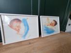 Twee brocante baby schilderijtjes Bessie Peage, Ophalen of Verzenden
