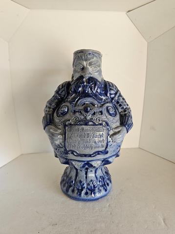 Baardman bier-/wijnkruik, historismus tafelstuk. Westerwald beschikbaar voor biedingen