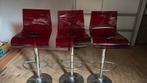 Barkrukken rood, Ophalen, Zo goed als nieuw, In hoogte verstelbaar, 90 cm of meer