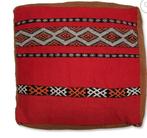 Nieuwe Marokkaanse berber wollen kelim, vloerkussen poef, Nieuw, Ophalen of Verzenden, 50 tot 75 cm, Vierkant