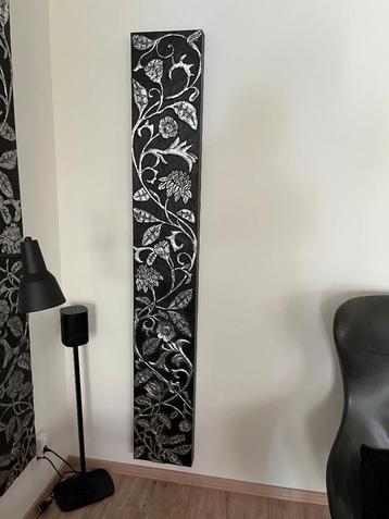 Sier wandpaneel (2x), hout  reliëf, 200x30x7 cm beschikbaar voor biedingen