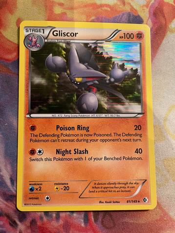 Pokemon Pokemon GLISCOR Rare Holo 81/149 (B&W7) beschikbaar voor biedingen