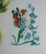 Borduurpatroon  Bloemen kinderen en Vlinder   nr 5624, Hobby en Vrije tijd, Borduren en Borduurmachines, Verzenden, Nieuw, Handborduren