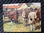 A.34. Kunst kaart Sir Alfred Munnings Horse Fair, Ongelopen, Ophalen of Verzenden