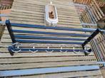 Vintage wandkapstok, zwart/chroom, jaren 60 design, Ophalen of Verzenden, Metaal, Wandkapstok, Minder dan 100 cm
