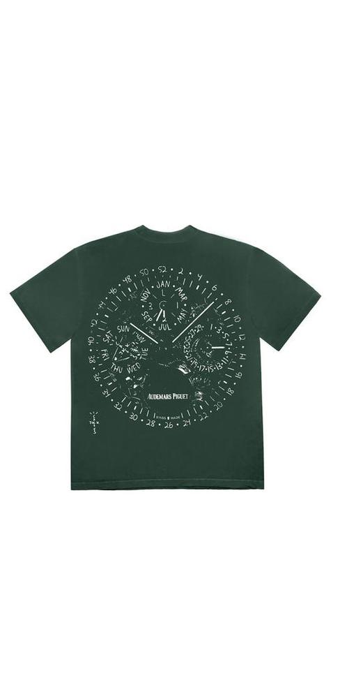 Travis Scott CJ x Audemars Piguet Watch Face Tee M, Kleding | Heren, T-shirts, Nieuw, Maat 48/50 (M), Groen, Ophalen