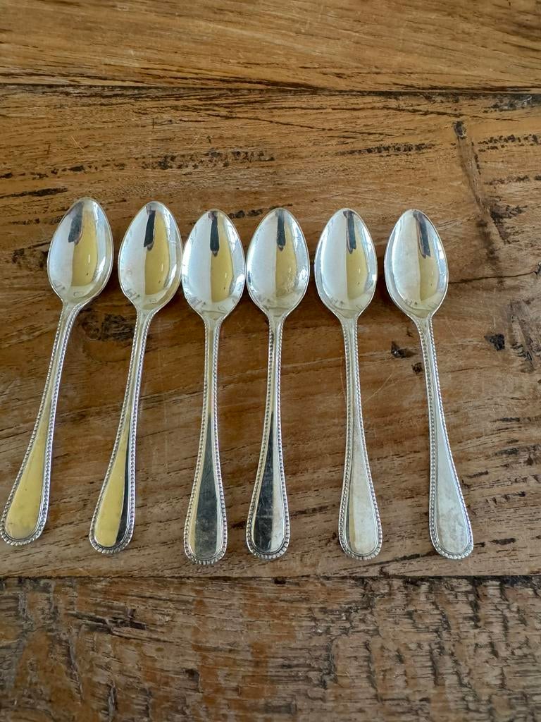 Verzilverde theelepel set Douwe Egberts, Antiek en Kunst, Ophalen of Verzenden