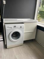 Wasmachine kast met spoelbak porcelein, Ophalen of Verzenden, Gebruikt, Minder dan 85 cm