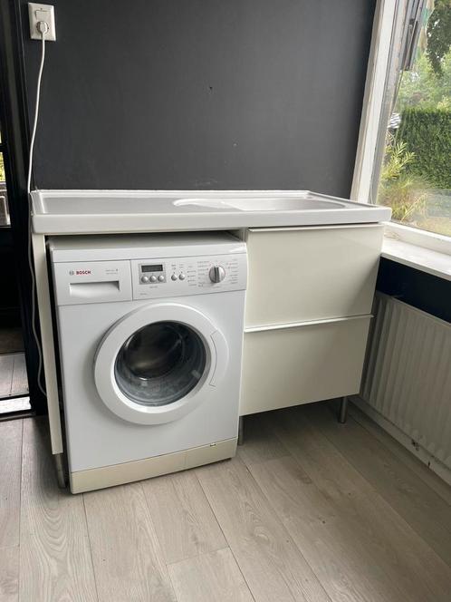 Wasmachine kast met spoelbak porcelein, Witgoed en Apparatuur, Wasmachines, Gebruikt, Minder dan 85 cm, Ophalen of Verzenden