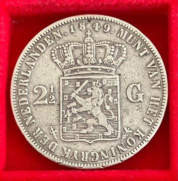 VERSCHILLENDE JAREN 2,5 gulden Willem III (1) beschikbaar voor biedingen