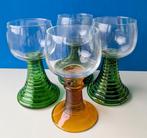 Retro wijnglazen met brede voet, Huis en Inrichting, Glas of Glazen, Gebruikt, Ophalen of Verzenden, Glas