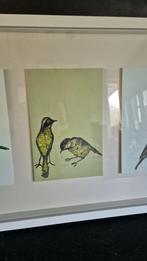 Ikea Olunda schilderij Vogels, ingelijst. 100 x 40 cm. S46, Tweedehands verkoop, Tweedehands verkoop, Minder dan 50 cm, Gebruikt