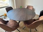 Design Ronde Tafel + Stoelen - Zo Goed Als Nieuw!, Ophalen, 100 tot 150 cm, Rond, Zo goed als nieuw