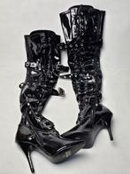 Pleaser Seduce 3028 Zwarte Hoge Hak Lak Laarzen. Maat 7, Kleding | Dames, Schoenen, Hoge laarzen, Zwart, Ophalen of Verzenden