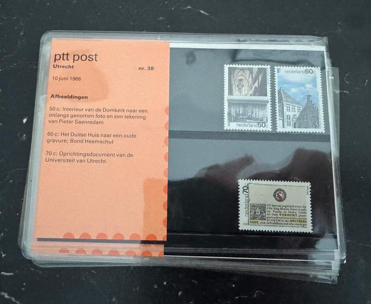 PTT post postzegelmapje nr 38 Utrecht Domkerk duitse huis, Postzegels en Munten, Postzegels | Nederland, Postfris, Ophalen of Verzenden