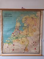 Eerste wandkaart van Nederland, Antiek en Kunst, Ophalen, Aardrijkskunde
