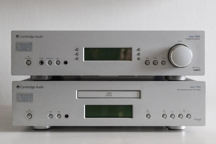 Cambridge Azur 740 versterker en CD speler + ELAC speakers, Audio, Tv en Foto, Versterkers en Receivers, Gebruikt, Stereo, 60 tot 120 watt