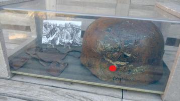 WW2 German Helm M38 Fallschirmjäger winterCamo (bodemvondst) beschikbaar voor biedingen