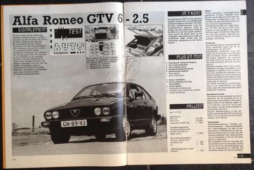 Alfa Romeo GTV6 ( typo 116 ) test in Autovisie 1981, Boeken, Auto's | Folders en Tijdschriften, Gelezen, Alfa Romeo, Ophalen of Verzenden