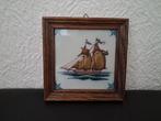 Tegel Schip Makkum, Antiek en Kunst, Antiek | Wandborden en Tegels, Ophalen of Verzenden
