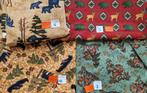 Quilt en patchwork stofjes rendieren en beren set 5, Overige kleuren, Ophalen of Verzenden, Zo goed als nieuw, 30 tot 120 cm