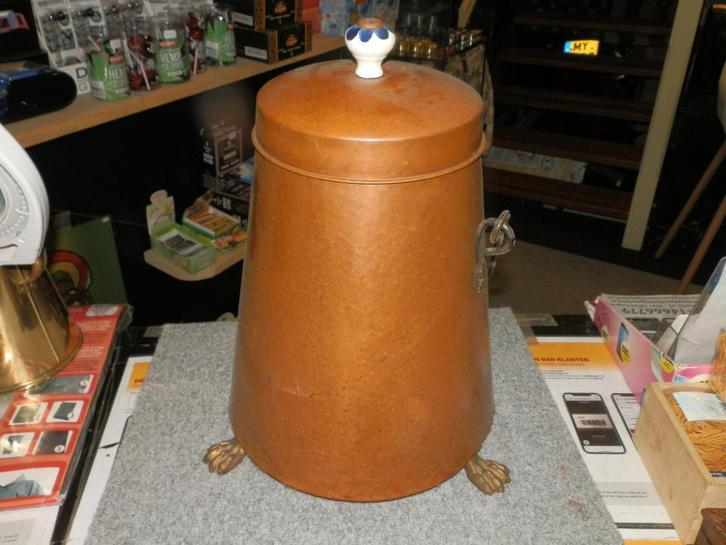 Bronzen houtkorf teil kom vuurkorf antiek, Antiek en Kunst, Antiek | Koper en Brons, Brons, Ophalen of Verzenden