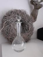 Glazen karaf, met losse dop, hoogte 31 cm., Ophalen of Verzenden