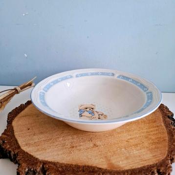 Tienshan Stoneware vintage kinderbordje met teddybeer Design beschikbaar voor biedingen