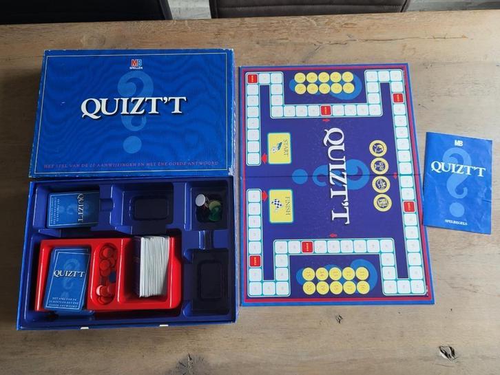spel Quizt 't, Hobby en Vrije tijd, Gezelschapsspellen | Bordspellen, Gebruikt, Een of twee spelers, Drie of vier spelers, Vijf spelers of meer