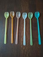 6 Vintage lange vorken, Huis en Inrichting, Ophalen of Verzenden, Rvs of Chroom