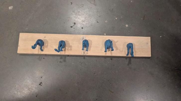 Zelfgemaakte Dieren Kapstok, Huis en Inrichting, Woonaccessoires | Kapstokken, Gebruikt, Wandkapstok, Minder dan 100 cm, Hout