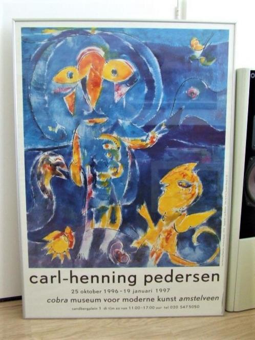 Carl Henning Pedersen Poster Himlens Figurer 1973., Verzamelen, Posters, Met lijst, Ophalen