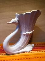 Vintage Bassano Vaas - Zwaan Design - Jaren 50, Wit, Aardewerk of Porselein, Ophalen of Verzenden, Zo goed als nieuw