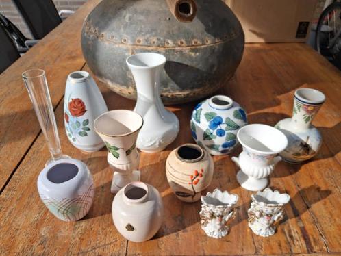 oma's vintage vaasjes / o.a. wedgwood, Gouda en delfts, Huis en Inrichting, Woonaccessoires | Vazen, Gebruikt, Overige kleuren
