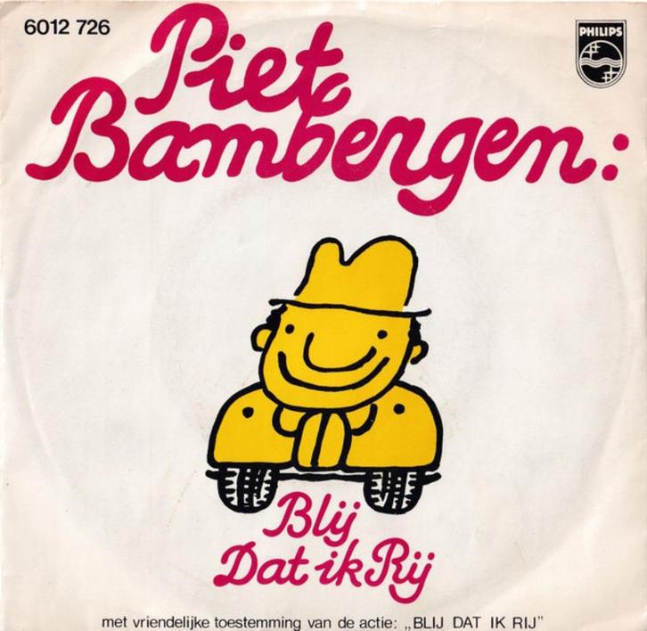 Single (1977) Piet Bambergen - Blij dat ik Rij. (Philips), Cd's en Dvd's, Vinyl | Nederlandstalig, Gebruikt, Pop, Overige formaten