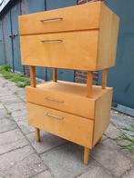 Vintage nachtkastjes 2 stuks., Ophalen, Gebruikt, Minder dan 45 cm, Minder dan 55 cm