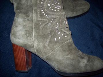 Enkellaarzen groen toupe suède  40 Di Lauro beschikbaar voor biedingen