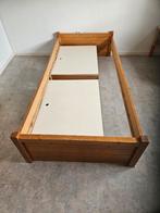 Houten Bed met Lades & Auping Bedbodem, Ophalen, Gebruikt, 90 cm, Eenpersoons