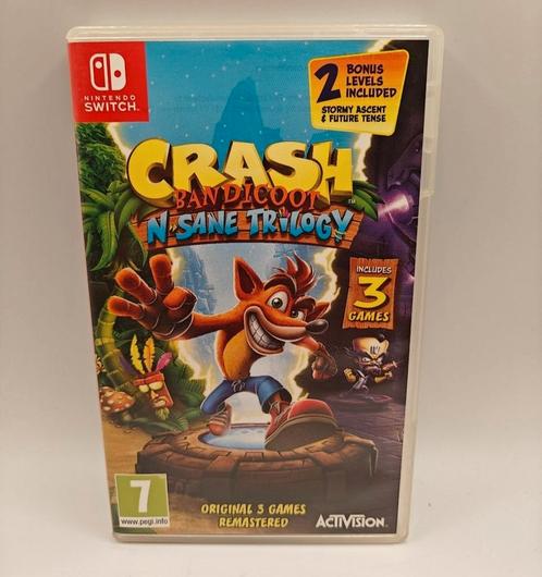 Crash bandicoot insane trilogy Nintendo switch, Spelcomputers en Games, Games | Nintendo Switch, Zo goed als nieuw, 1 speler, Vanaf 3 jaar