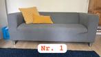 2 x Klippan Vissle grijs IKEA, 150 tot 200 cm, Rechte bank, Stof, Ophalen of Verzenden