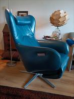 Prominent relax stoel blauw, Huis en Inrichting, Fauteuils, Ophalen, 75 tot 100 cm, Zo goed als nieuw, Metaal