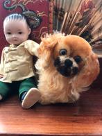 Klein vintage pekingees pluche hondje 17cm breed, Ophalen of Verzenden, Hond