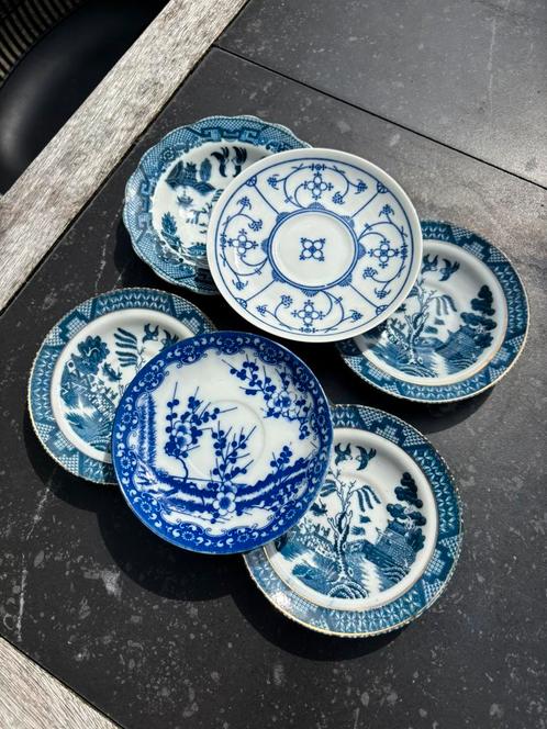 Mix&match porselein blue willow schoteltjes,vintage, Antiek en Kunst, Antiek | Servies los, Ophalen of Verzenden